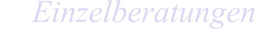 Einzelberatungen